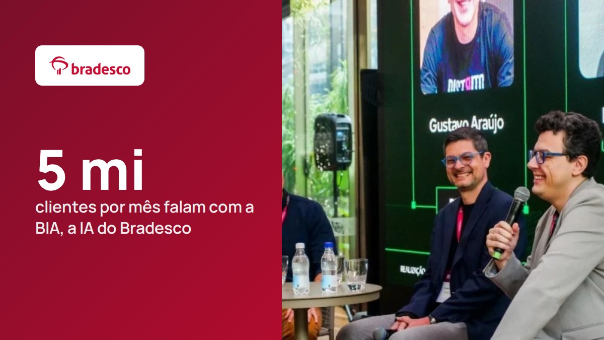 Bradesco: assistente de IA atende quase 5 milhões de clientes por mês, mas custo segue acima dos bancos digitais