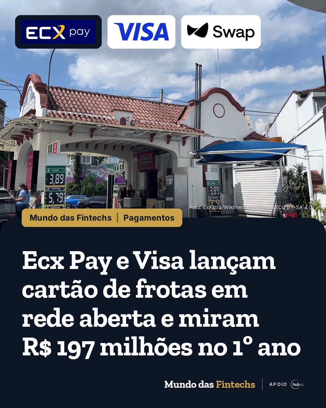 Ecx Pay e Visa lançam cartão de frotas em rede aberta e miram R$ 197 milhões no primeiro ano