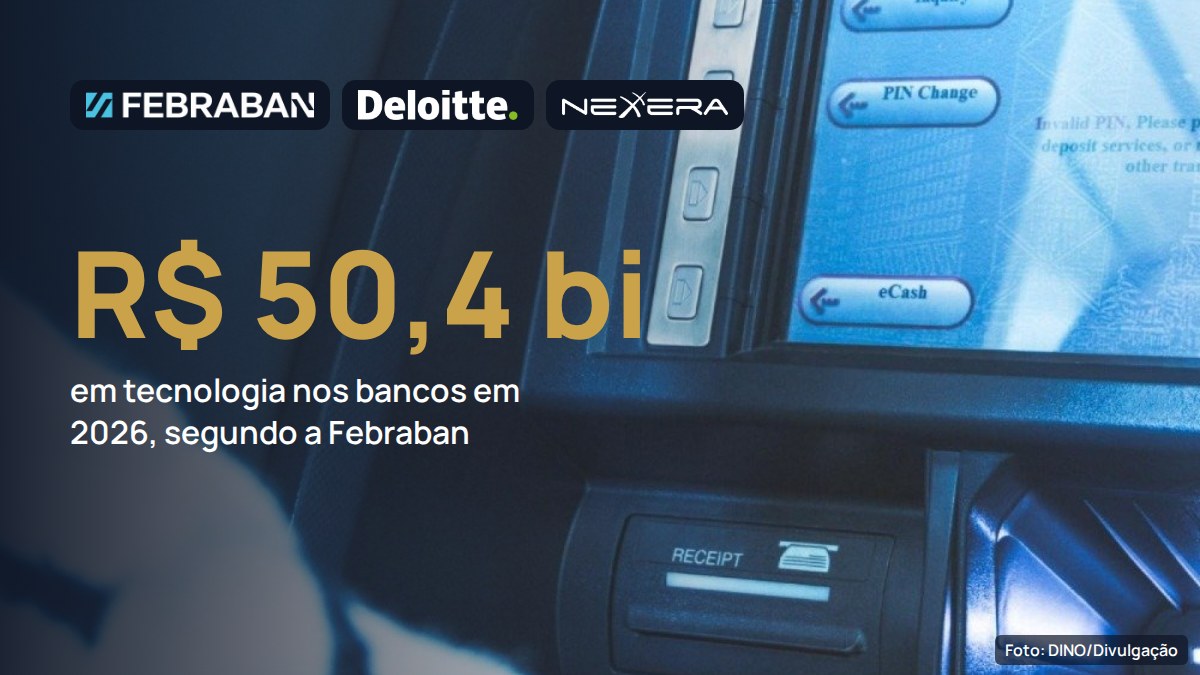 Bancos vão investir R$ 50,4 bilhões em tecnologia em 2026, e R$ 3 bilhões vão para IA e dados
