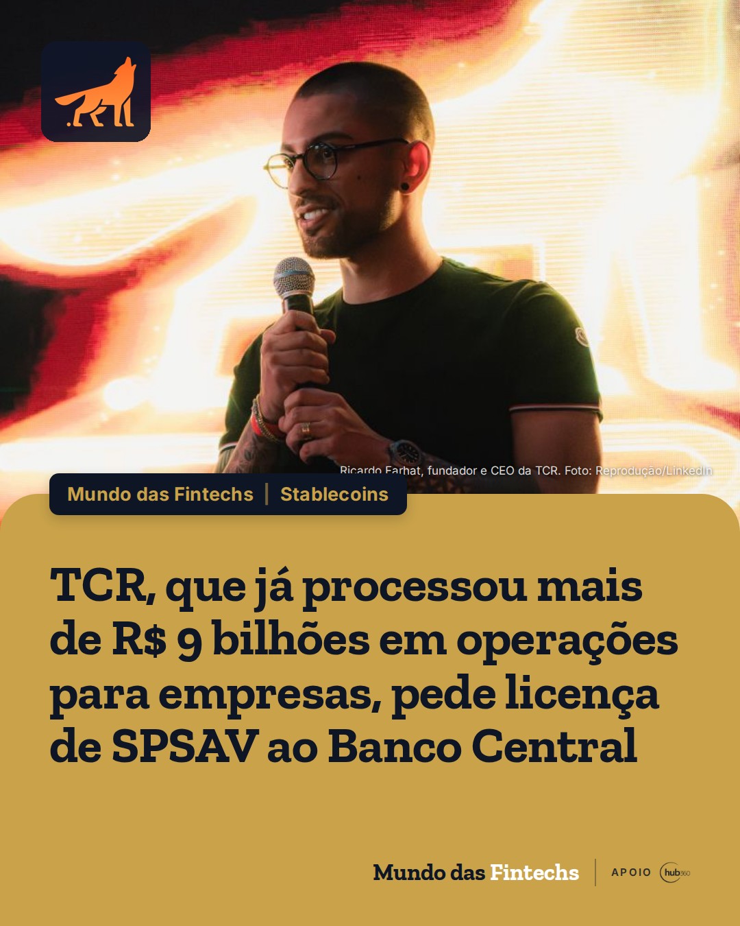 TCR, que já processou mais de R$ 9 bilhões em operações para empresas, pede licença de SPSAV ao…